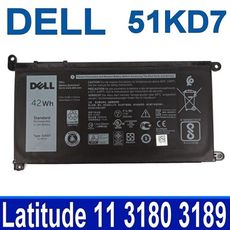 DELL 51KD7 3芯 原廠電池 Latitude 11 3180 3189 11.4V 42W