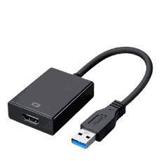 USB 轉 HDMI 轉換器 黑白兩色