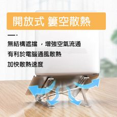 WFH 家用 外出 筆記型電腦支架 平板鋁合金 折叠升降電腦支架 桌面金属立式散熱支架