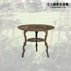 【C.L居家生活館】Y279-1 花園鋁合金76圓桌(003#/半鋁/古銅色)