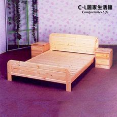 【C.L居家生活館】松木雙人床5尺(實木床板)//台灣製造