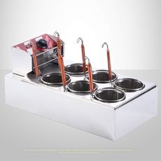 【浪漫西街】110V電煮麵爐 6孔台式煮麵爐 商用不鏽鋼煮麵機 電熱小型湯河粉爐 便利店多功能煮麵鍋