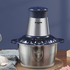 【浪漫西街】絞肉機 不鏽鋼電動小型攪拌機 3.3L大容量料理機(切菜/碎肉/攪拌/純銅電機)現貨