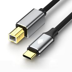 Type-C轉Type -B USB2.0印表機數據傳輸轉接線-2米