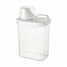 鷹嘴式透明量杯密封罐保鮮罐飼料罐防潮罐儲糧罐儲米罐米桶-1800ml