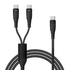 雙type c 140W 1分2快充數據線二合一充電線