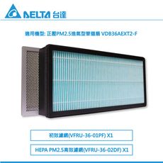【台達電子】全室淨化新風機 PM2.5正壓管道扇系列  (VDB36AEXT2-F 濾網2片一組)