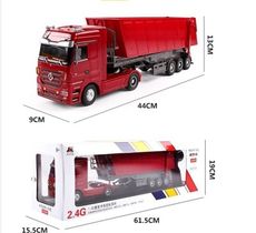 1：32 充電式 大型 正版授權 BENZ 賓士遙控拖車 貨櫃車 大卡車 砂石車 貨車可遙控分離結合
