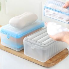 肥皂起泡收納盒 滾輪肥皂盒 起泡香皂盒 免手搓 肥皂收納盒 多功能創意肥皂盒