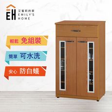 【艾蜜莉的家】2.1尺塑鋼壓克力二門一抽鞋櫃&緩衝油壓門片