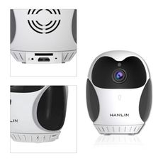 HANLIN-Minicam 搖頭360度 貓頭鷹造型迷你廣角監視器 店面監視 保全警報 監控寵物