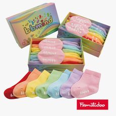 【Familidoo 法米多】BBMIND 寶寶襪禮盒 台灣製 7色一組(厚襪) 彌月禮盒
