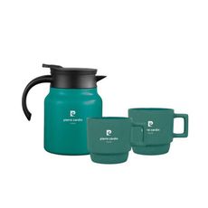 免運 皮爾卡登 儷人杯壺組(1壺1000ml+2杯350ml)顏色隨機出貨 PCJR-324+519