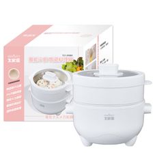 免運 大家源 萬能小廚 陶瓷不沾美食鍋2L(附316不鏽鋼蒸籠) TCY-292001