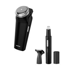 免運 KINYO 二合一充插兩用單刀頭極簡俐落刮鬍刀+充電鼻毛修容組 KS-504+CL-618