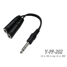 ☆唐尼樂器︵☆台製 Stander Y-PP-202 6.3mm 立體聲公頭轉 兩個 6.3mm 母