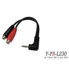 stander y-pr-l230 3.5mm 立體聲公頭 轉 rca 左右母頭 音源訊號分接線[唐