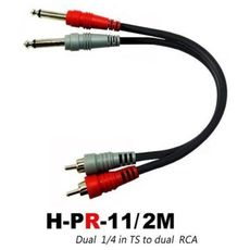 台灣製 Stander H-PR-11 (2米) RCA 梅花頭 轉 6.3mm 轉接線 音源線