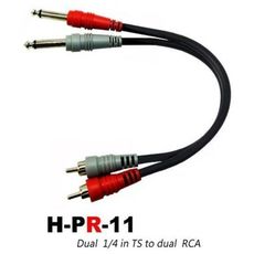 ☆唐尼樂器︵☆台灣製 Stander H-PR-11 (1米) RCA 梅花頭 轉 6.3mm 混音