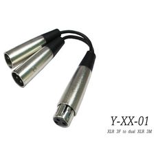 stander y-xx-01 xlr 母頭轉 兩個 xlr 公頭音源訊號分接線 麥克風分接線[唐尼