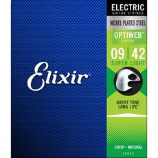 Elixir 頂級 Optiweb 19002 09-42 超薄防鏽鍍膜電吉他弦(自然聲音/手感)