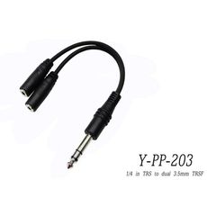 ☆唐尼樂器︵☆台製 Stander Y-PP-203 6.3mm 立體聲公頭轉 兩個 3.5mm 母