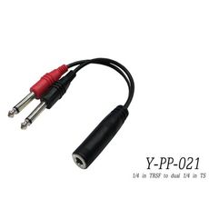 ☆唐尼樂器︵☆ Stander Y-PP-021 台製立體聲 6.3mm 母頭轉 6.3mm 公頭左