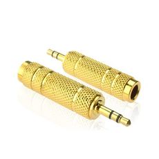 ☆唐尼樂器︵☆ AP-024T 6.3mm 鍍金轉 3.5mm 立體聲 轉接頭(大轉小/小轉大)吉他