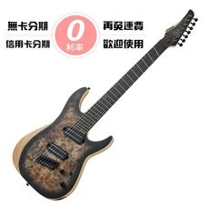 ☆唐尼樂器︵☆分期免運 Schecter Reaper-7 MS 漸層炭色 原木樹瘤 扇形指板 無搖