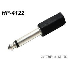 ☆唐尼樂器︵☆台製 Stander HP-4122 3.5mm 單聲道母頭 轉 6.3mm 單聲道公