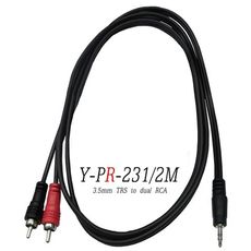 ☆唐尼樂器︵☆台製 Stander Y-PR-231 Y Cable Y型線 3.5mm 公 轉 雙