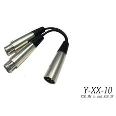 stander y-xx-10 xlr 公頭轉 兩個 xlr 母頭音源訊號分接線 麥克風分接線 [唐