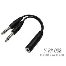 ☆唐尼樂器︵☆ Stander Y-PP-022 台製立體聲 6.3mm 母頭轉(兩個) 6.3mm