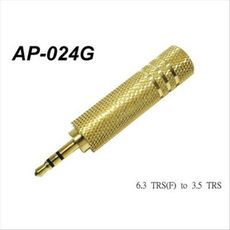 stander ap-024g 6.3mm 鍍金母轉 3.5mm公轉接頭(大轉小)吉他導線進電腦錄音