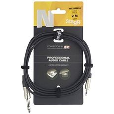 ☆唐尼樂器︵☆原廠正貨 Stagg NAC2MPSPSR (2米) 6.3mm 立體聲公頭 轉 3.