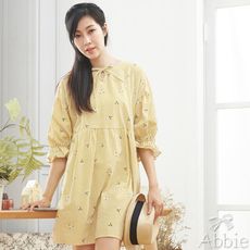 【Abbie】韓版優雅氣質條紋洋裝
