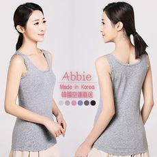 【Abbie】造彈力V領多色蕾絲邊背心