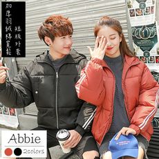【Abbie】加厚羽絨棉寬鬆短版外套
