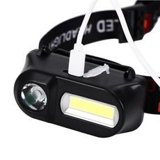 充電式頭燈R2+COB 輕便款頭燈 有感應功能 釣魚燈 登山燈