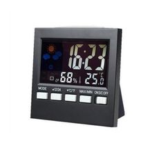 多功能電子時鐘 溫度計 高精度室內溫濕度計 鬧鐘 聲控功能 萬年曆日期顯示