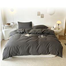 日系簡約風床包(雙人加大/四件組) 適合裸睡 床包組 床單 被套 床罩