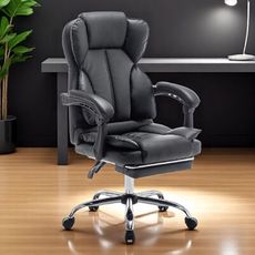 E-home【Salton索爾頓尊爵PU高背扶手電腦椅】保固一年 高背電腦椅 扶手電腦椅 電腦椅