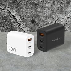 PD快充頭系列(三孔30W) 充電頭 雙口快充 充電器 快充充電頭 豆腐頭