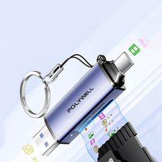 【USB3.1 雙介面讀卡機】POLYWELL 高速讀卡機 USB-A Type-C雙插頭