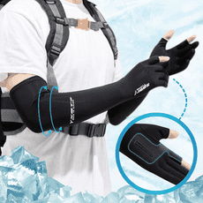 涼感袖套【居家盒子】涼感冰絲防曬袖套 冰絲袖套 防曬袖套 機車手套 防曬手套 運動袖套 袖套 冰絲