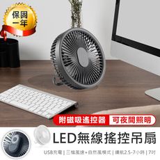【LED燈無線遙控吊扇】電風扇 DC扇 USB充電扇 LED照明扇 遙控扇 桌扇 吊掛電扇 露營燈扇