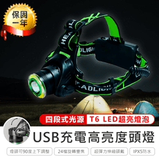 【USB充電式高亮度頭燈】頭燈 LED頭燈 釣魚頭燈 露營燈 登山燈 戶外燈 探照燈 防水頭燈