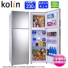 Kolin歌林 230公升二級定頻雙門電冰箱 KR-223S03~含拆箱定位+舊機回收