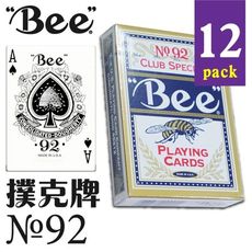 【BEE】美國原廠直送 專業撲克牌 No.92 Club Special(藍) 12副入 橋牌協會指