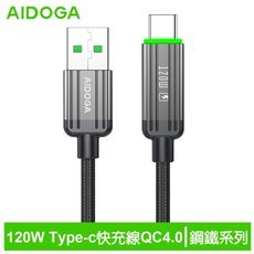 AIDOGA艾迪伽LQ DC4011鋼鐵系列USB-A to Type-C充電線傳輸線快充線120W